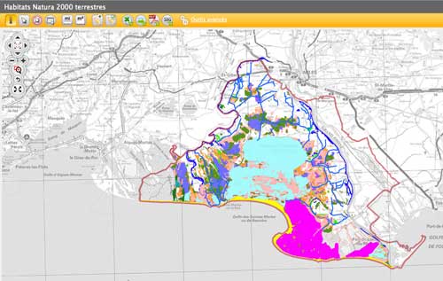 Carte des sites Natura 2000 terrestre